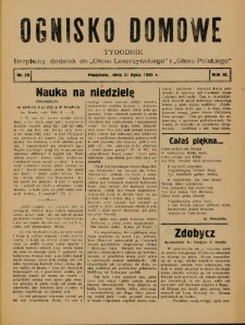 Ognisko Domowe: bezpłatny dodatek do "Głosu Leszczyńskiego" i &bdquo;Głosu Polskiego&rdquo; 1935.07.21 R.11 Nr29