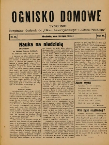 Ognisko Domowe: bezpłatny dodatek do "Głosu Leszczyńskiego" i &bdquo;Głosu Polskiego&rdquo; 1935.07.28 R.11 Nr30