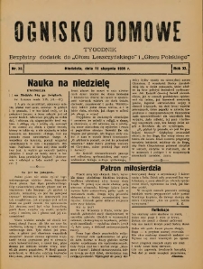 Ognisko Domowe: bezpłatny dodatek do "Głosu Leszczyńskiego" i &bdquo;Głosu Polskiego&rdquo; 1935.08.11 R.11 Nr32
