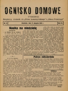 Ognisko Domowe: bezpłatny dodatek do "Głosu Leszczyńskiego" i „Głosu Polskiego” 1935.08.11 R.11 Nr32