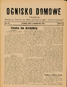Ognisko Domowe: bezpłatny dodatek do "Głosu Leszczyńskiego" i &bdquo;Głosu Polskiego&rdquo; 1935.10.13 R.11 Nr41