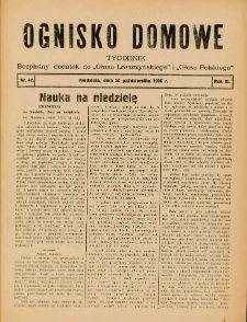 Ognisko Domowe: bezpłatny dodatek do "Głosu Leszczyńskiego" i &bdquo;Głosu Polskiego&rdquo; 1935.10.28 R.11 Nr42
