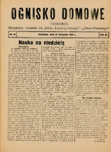 Ognisko Domowe: bezpłatny dodatek do "Głosu Leszczyńskiego" i „Głosu Polskiego” 1935.11.24 R.11 Nr47