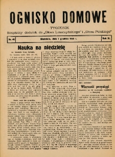 Ognisko Domowe: bezpłatny dodatek do "Głosu Leszczyńskiego" i &bdquo;Głosu Polskiego&rdquo; 1935.12.01 R.11 Nr48