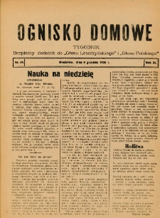 Ognisko Domowe: bezpłatny dodatek do "Głosu Leszczyńskiego" i &bdquo;Głosu Polskiego&rdquo; 1935.12.08 R.11 Nr49