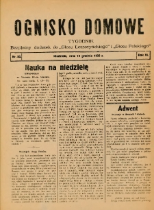 Ognisko Domowe: bezpłatny dodatek do "Głosu Leszczyńskiego" i &bdquo;Głosu Polskiego&rdquo; 1935.12.15 R.11 Nr50