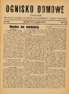 Ognisko Domowe: bezpłatny dodatek do "Głosu Leszczyńskiego" i &bdquo;Głosu Polskiego&rdquo; 1935.12.29 R.11 Nr52