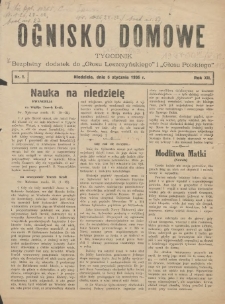 Ognisko Domowe: bezpłatny dodatek do "Głosu Leszczyńskiego" i &bdquo;Głosu Polskiego&rdquo; 1936.01.05 R.12 Nr1
