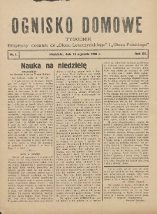 Ognisko Domowe: bezpłatny dodatek do "Głosu Leszczyńskiego" i &bdquo;Głosu Polskiego&rdquo; 1936.01.12 R.12 Nr2