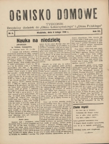 Ognisko Domowe: bezpłatny dodatek do "Głosu Leszczyńskiego" i &bdquo;Głosu Polskiego&rdquo; 1936.02.09 R.12 Nr6