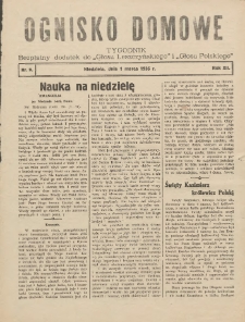 Ognisko Domowe: bezpłatny dodatek do "Głosu Leszczyńskiego" i &bdquo;Głosu Polskiego&rdquo; 1936.03.01 R.12 Nr9