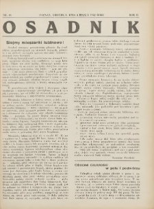 Osadnik. Dodatek do: Poradnik Gospodarski: pismo tygodniowe: organ k&oacute;łek rolniczych w Wielkiem Księstwie Poznańskiem: organ k&oacute;łek włościańsko-rolniczych w Wielkiem Księstwie Poznańskiem. 1932.03. 06 R.2 Nr10