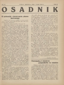 Osadnik. Dodatek do: Poradnik Gospodarski: pismo tygodniowe: organ k&oacute;łek rolniczych w Wielkiem Księstwie Poznańskiem: organ k&oacute;łek włościańsko-rolniczych w Wielkiem Księstwie Poznańskiem. 1932.05.01 R.2 Nr18