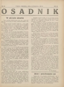 Osadnik. Dodatek do: Poradnik Gospodarski: pismo tygodniowe: organ kółek rolniczych w Wielkiem Księstwie Poznańskiem: organ kółek włościańsko-rolniczych w Wielkiem Księstwie Poznańskiem. 1932.09.18 R.2 Nr38