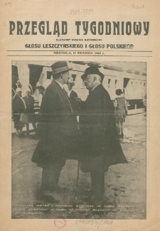 Przegląd Tygodniowy: bezpłatny dodatek ilustrowany Głosu Leszczyńskiego i Głosu Polskiego 1929.08.18