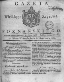 Gazeta Wielkiego Xięstwa Poznańskiego 1830.11.10 Nr90