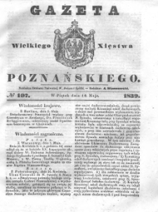 Gazeta Wielkiego Xięstwa Poznańskiego 1839.05.10 Nr107