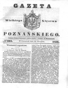 Gazeta Wielkiego Xięstwa Poznańskiego 1839.08.29 Nr201