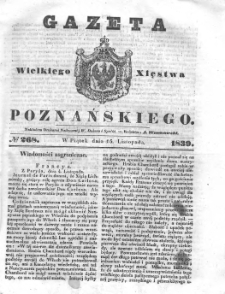 Gazeta Wielkiego Xięstwa Poznańskiego 1839.11.15 Nr268