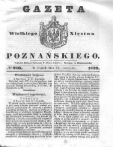 Gazeta Wielkiego Xięstwa Poznańskiego 1839.11.29 Nr280