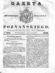 Gazeta Wielkiego Xięstwa Poznańskiego 1839.12.02 Nr282