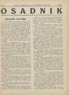 Osadnik. Dodatek do: Poradnik Gospodarski: pismo tygodniowe: organ k&oacute;łek rolniczych w Wielkiem Księstwie Poznańskiem: organ k&oacute;łek włościańsko-rolniczych w Wielkiem Księstwie Poznańskiem. 1932.10.16 R.2 Nr42