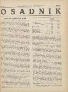 Osadnik. Dodatek do: Poradnik Gospodarski: pismo tygodniowe: organ k&oacute;łek rolniczych w Wielkiem Księstwie Poznańskiem: organ k&oacute;łek włościańsko-rolniczych w Wielkiem Księstwie Poznańskiem. 1932.12.04 R.2 Nr49