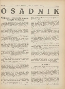 Osadnik. Dodatek do: Poradnik Gospodarski: pismo tygodniowe: organ k&oacute;łek rolniczych w Wielkiem Księstwie Poznańskiem: organ k&oacute;łek włościańsko-rolniczych w Wielkiem Księstwie Poznańskiem. 1932.12.18 R.2 Nr51