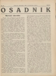 Osadnik. Dodatek do: Poradnik Gospodarski: pismo tygodniowe: organ k&oacute;łek rolniczych w Wielkiem Księstwie Poznańskiem: organ k&oacute;łek włościańsko-rolniczych w Wielkiem Księstwie Poznańskiem. 1932.12.25 R.2 Nr52