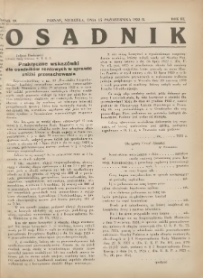 Osadnik. Dodatek do: Poradnik Gospodarski: pismo tygodniowe: organ kółek rolniczych w Wielkiem Księstwie Poznańskiem: organ kółek włościańsko-rolniczych w Wielkiem Księstwie Poznańskiem. 1933.10.15 R.3 Nr39