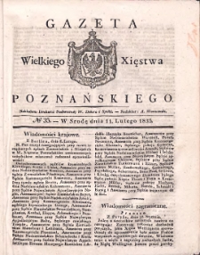 Gazeta Wielkiego Xięstwa Poznańskiego 1835.02.11 Nr35