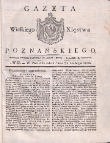 Gazeta Wielkiego Xięstwa Poznańskiego 1835.02.23 Nr45