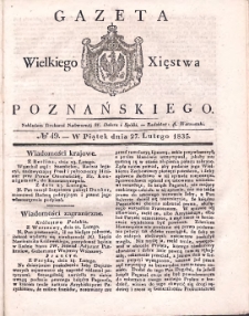 Gazeta Wielkiego Xięstwa Poznańskiego 1835.02.27 Nr49