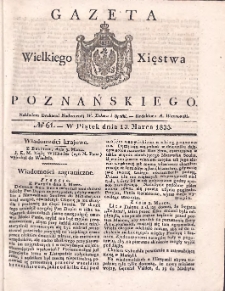 Gazeta Wielkiego Xięstwa Poznańskiego 1835.03.13 Nr61