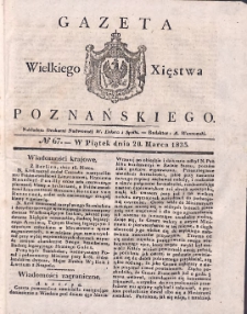 Gazeta Wielkiego Xięstwa Poznańskiego 1835.03.20 Nr67