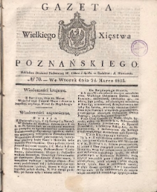 Gazeta Wielkiego Xięstwa Poznańskiego 1835.03.24 Nr70