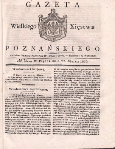 Gazeta Wielkiego Xięstwa Poznańskiego 1835.03.27 Nr73