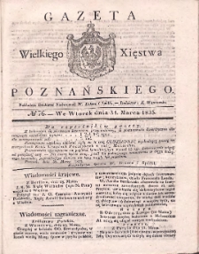 Gazeta Wielkiego Xięstwa Poznańskiego 1835.03.31 Nr76