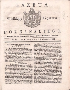 Gazeta Wielkiego Xięstwa Poznańskiego 1835.04.04 Nr80