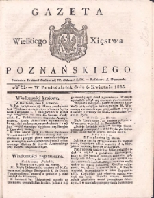 Gazeta Wielkiego Xięstwa Poznańskiego 1835.04.06 Nr81