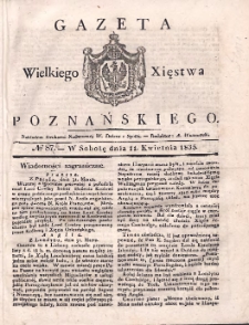 Gazeta Wielkiego Xięstwa Poznańskiego 1835.04.13 Nr87