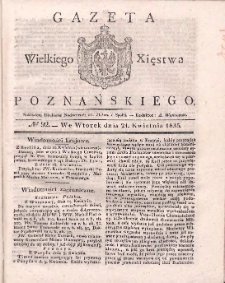 Gazeta Wielkiego Xięstwa Poznańskiego 1835.04.21 Nr92