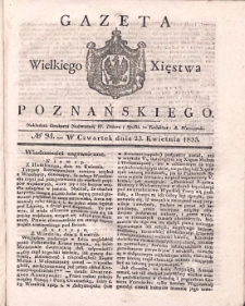 Gazeta Wielkiego Xięstwa Poznańskiego 1835.04.23 Nr94