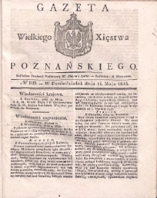 Gazeta Wielkiego Xięstwa Poznańskiego 1835.05.11 Nr109