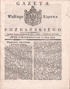 Gazeta Wielkiego Xięstwa Poznańskiego 1835.05.14 Nr111