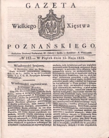 Gazeta Wielkiego Xięstwa Poznańskiego 1835.05.15 Nr112