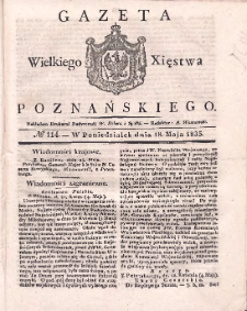 Gazeta Wielkiego Xięstwa Poznańskiego 1835.05.18 Nr114