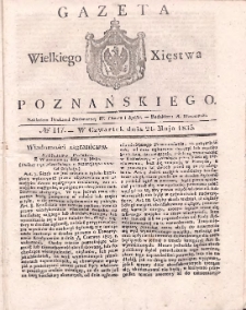 Gazeta Wielkiego Xięstwa Poznańskiego 1835.05.21 Nr117