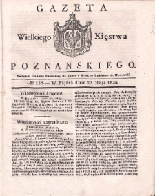 Gazeta Wielkiego Xięstwa Poznańskiego 1835.05.22 Nr118