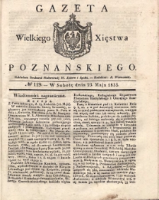 Gazeta Wielkiego Xięstwa Poznańskiego 1835.05.23 Nr119